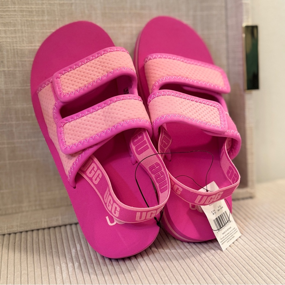 UGG Lennon Slingback Sandal Sugilite Pink Strawberry Milkshake NWT